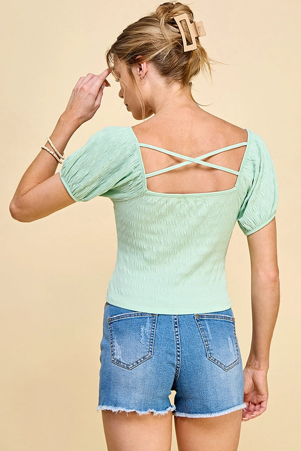 Tie Front Crop Top