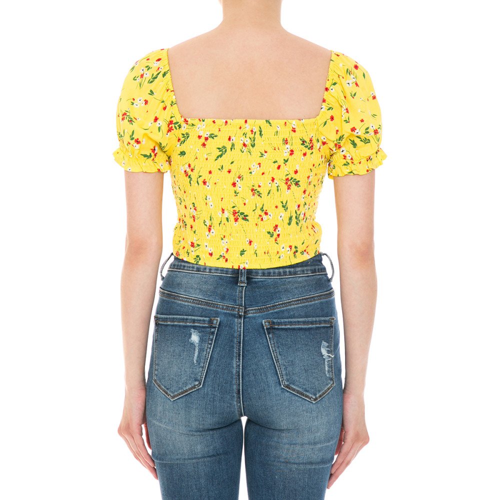 Floral Drawstring Top