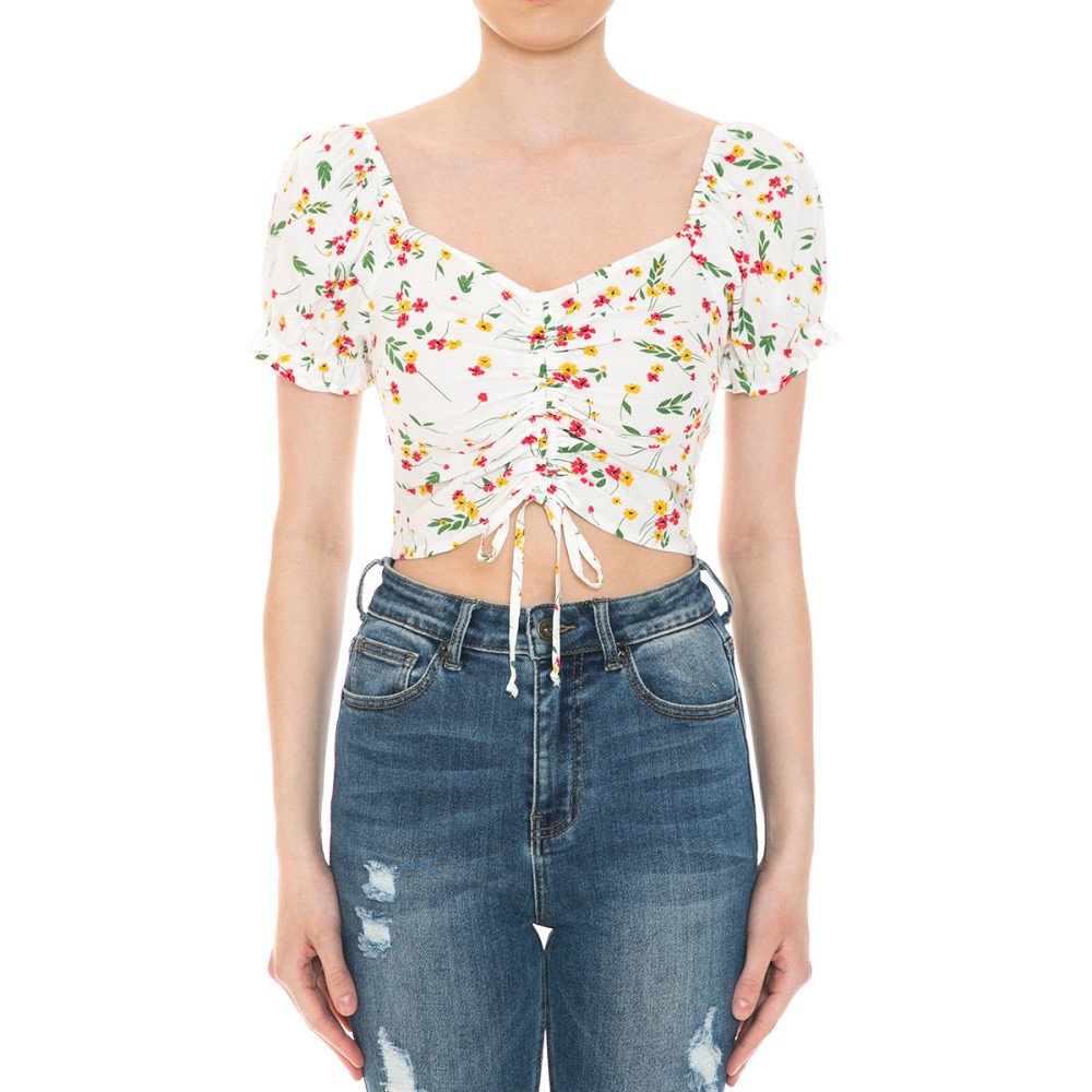 Floral Drawstring Top