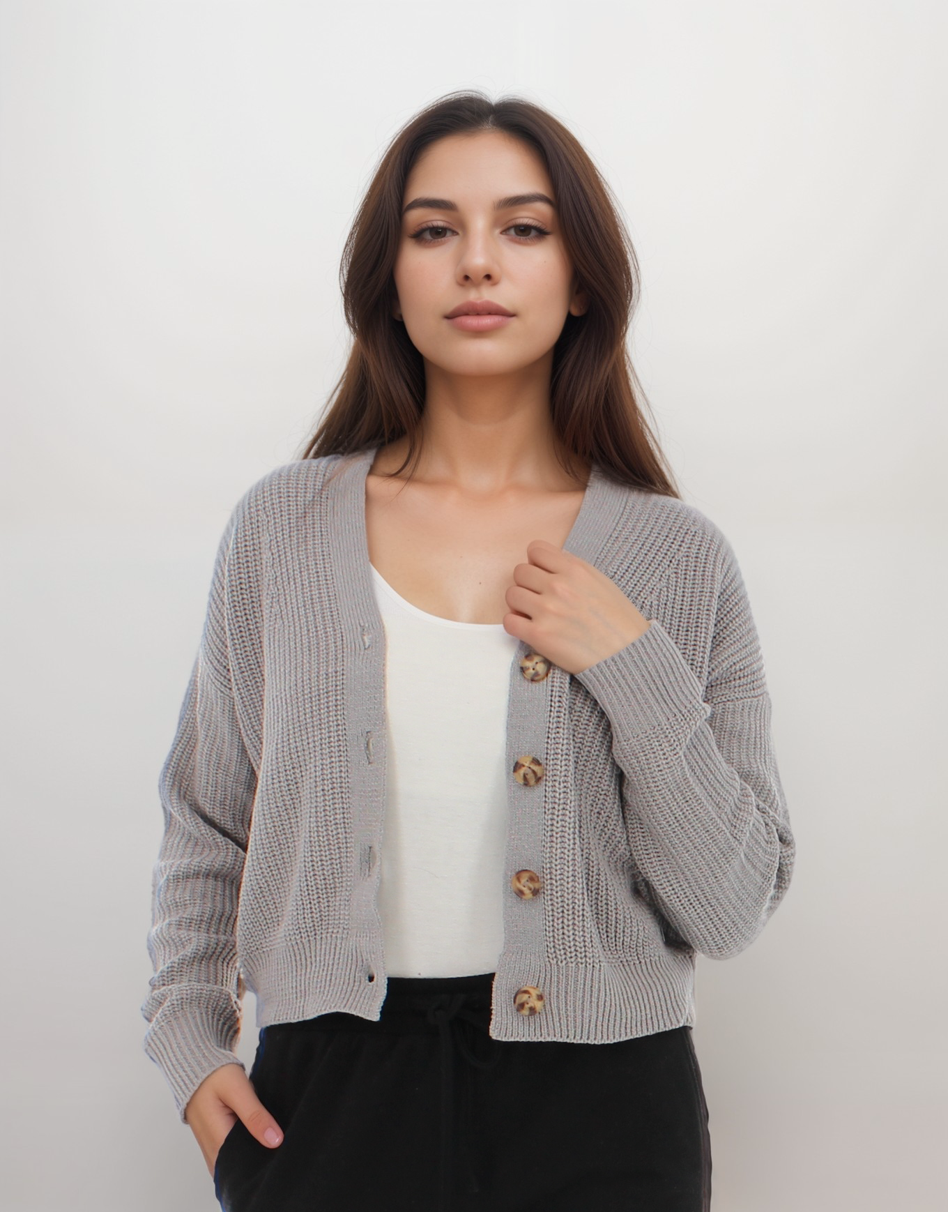 Knit Button Up Cardigan