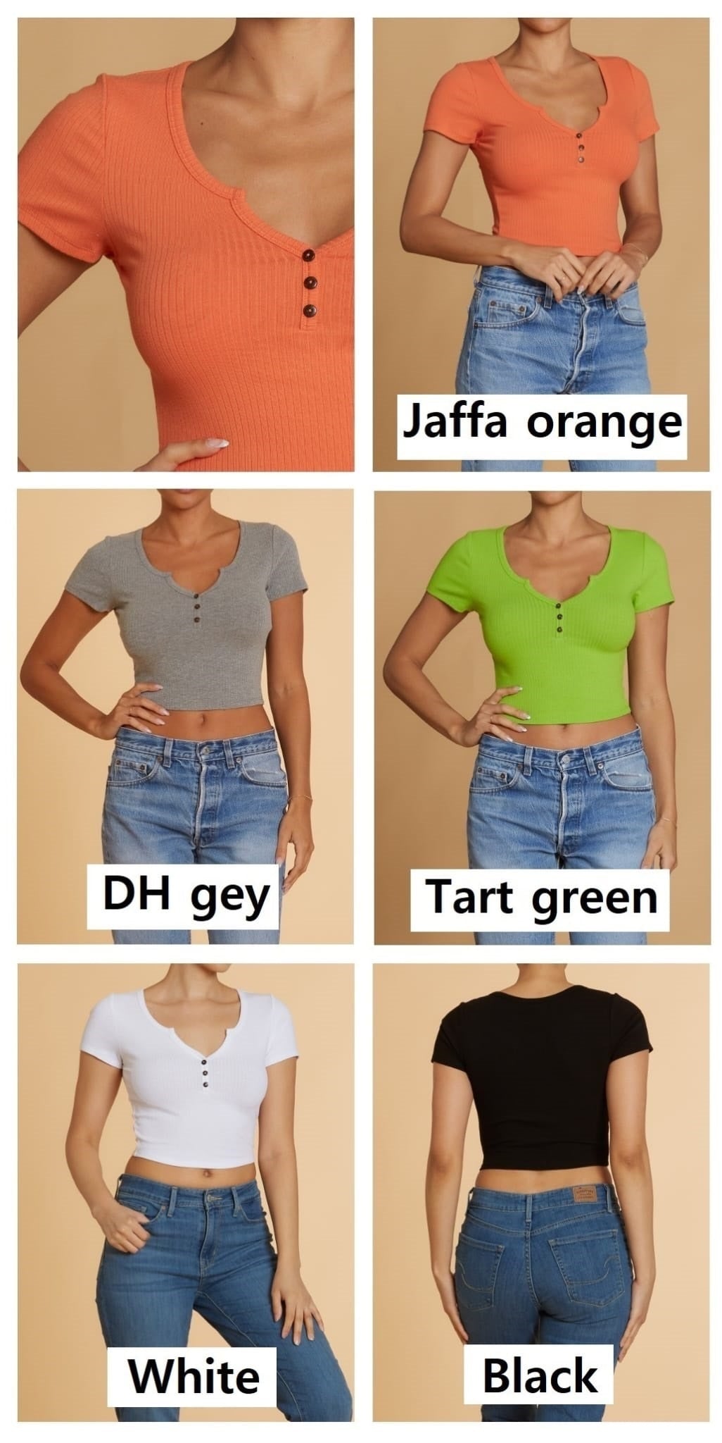 Split-Neck Crop Top