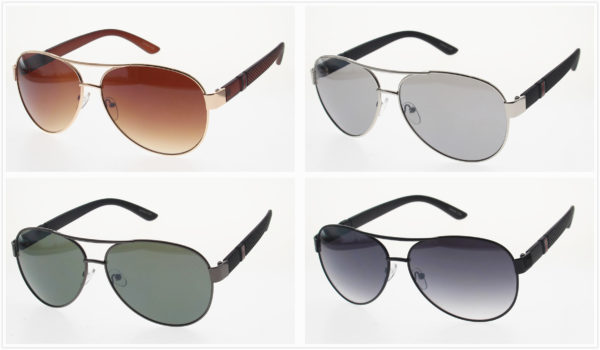 Unisex Aviator Metal Frame Sunglasses