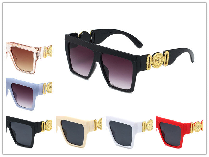 Oversized Square Frame Medusa Sunglasses