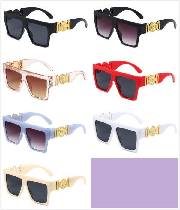 Oversized Square Frame Medusa Sunglasses