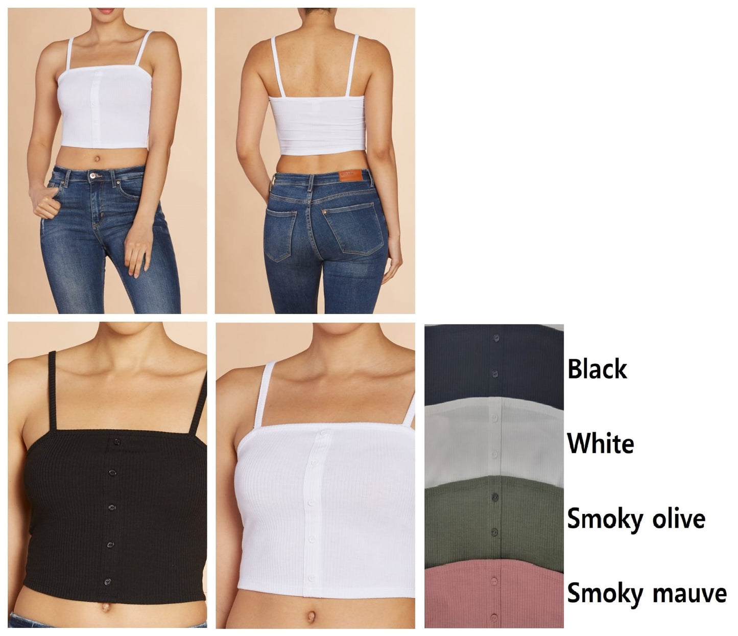 Ribbed Bank Tank Top