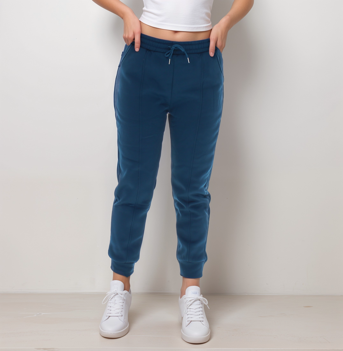 Soft Drawstring Cuffed Joggers