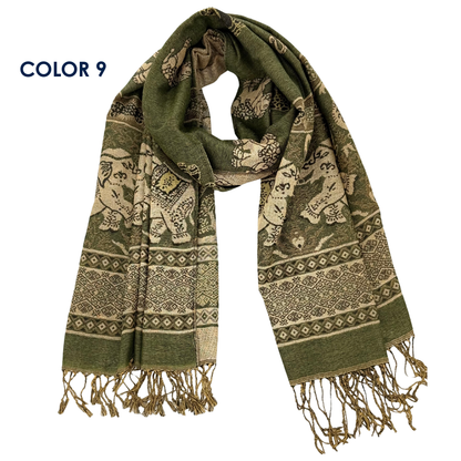Elephant Luxury Pashmina Shawl