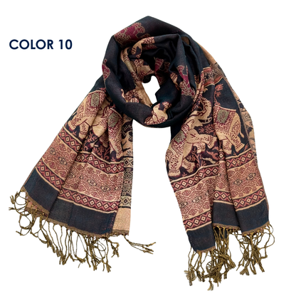Elephant Luxury Pashmina Shawl