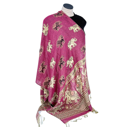 Elephant Luxury Pashmina Shawl