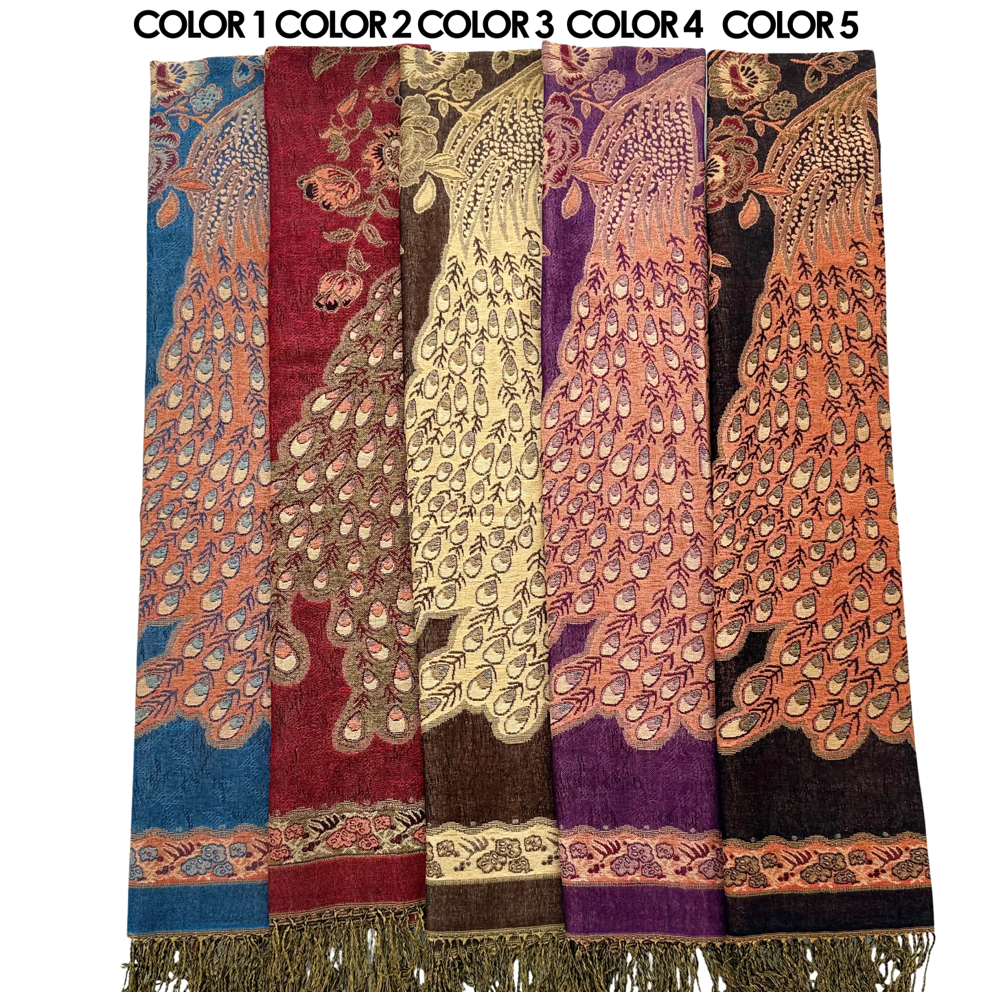 peacock Luxury Pashmina Shawl
