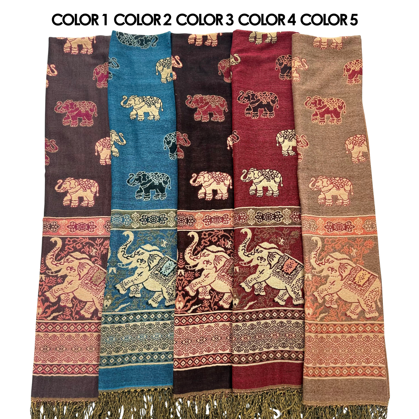 Elephant Luxury Pashmina Shawl