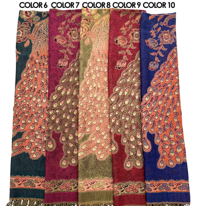 peacock Luxury Pashmina Shawl
