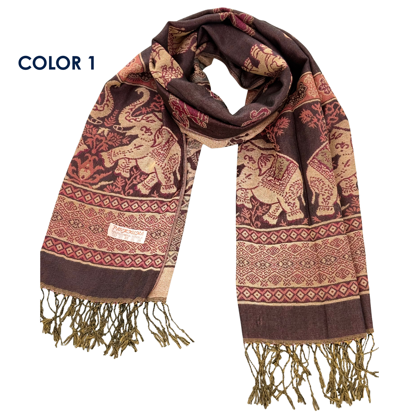 Elephant Luxury Pashmina Shawl