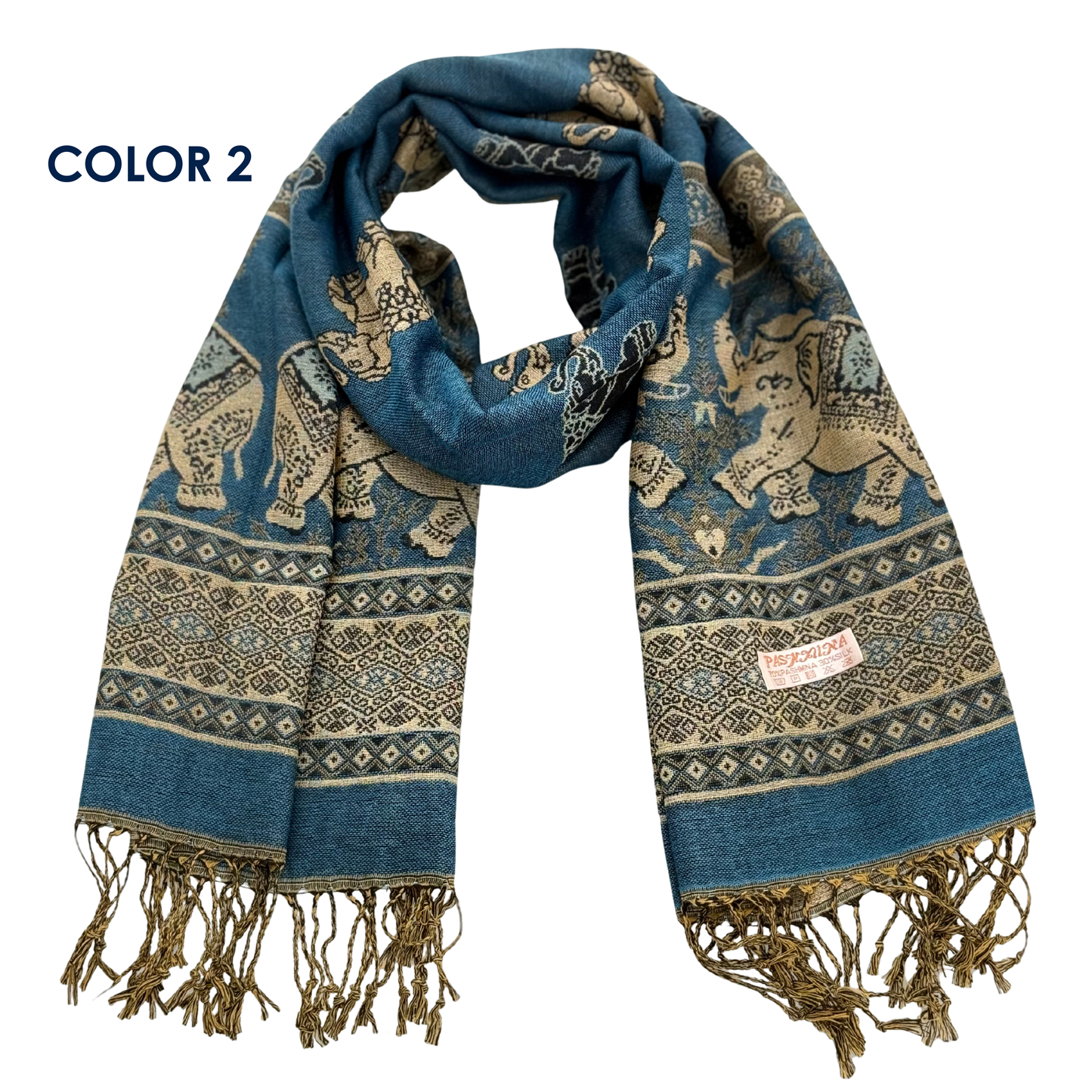 Elephant Luxury Pashmina Shawl