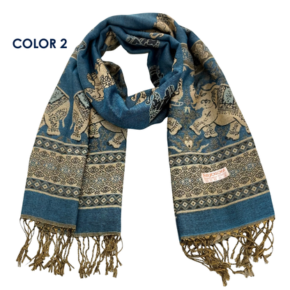 Elephant Luxury Pashmina Shawl