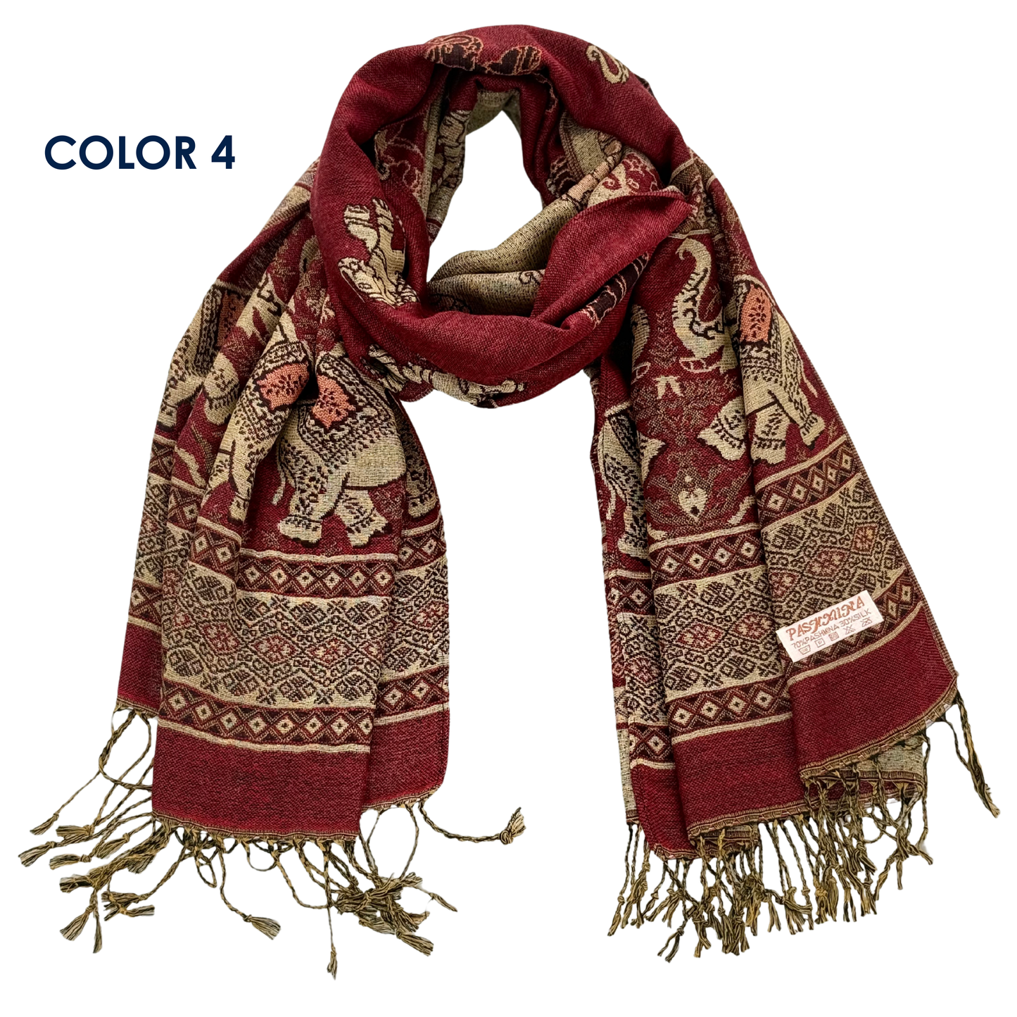Elephant Luxury Pashmina Shawl