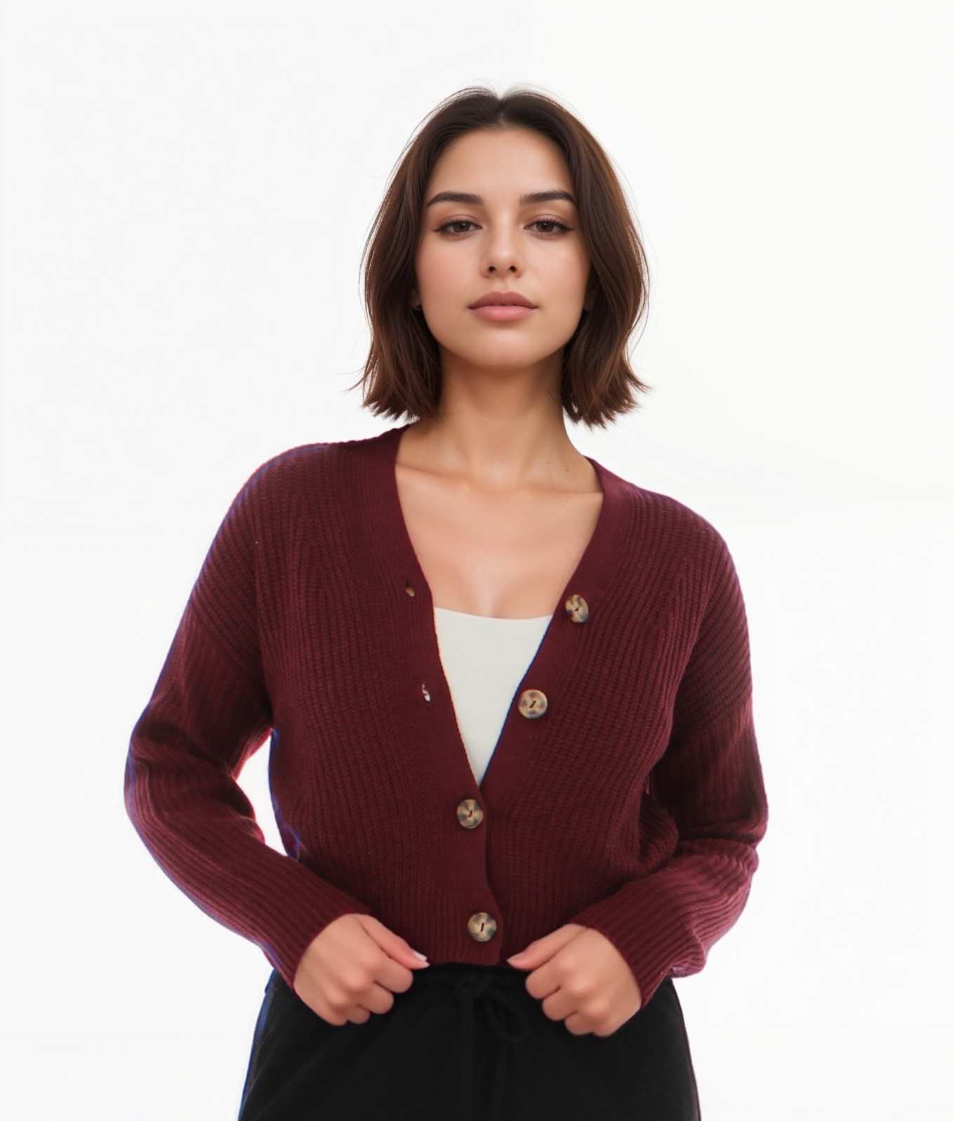 WYM LIDNM | T/C BASIC KNIT SHIRT CARDIGAN - Buyee, an Online