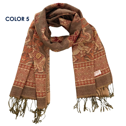 Elephant Luxury Pashmina Shawl