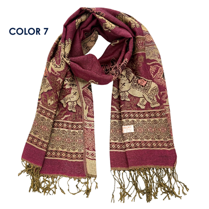 Elephant Luxury Pashmina Shawl
