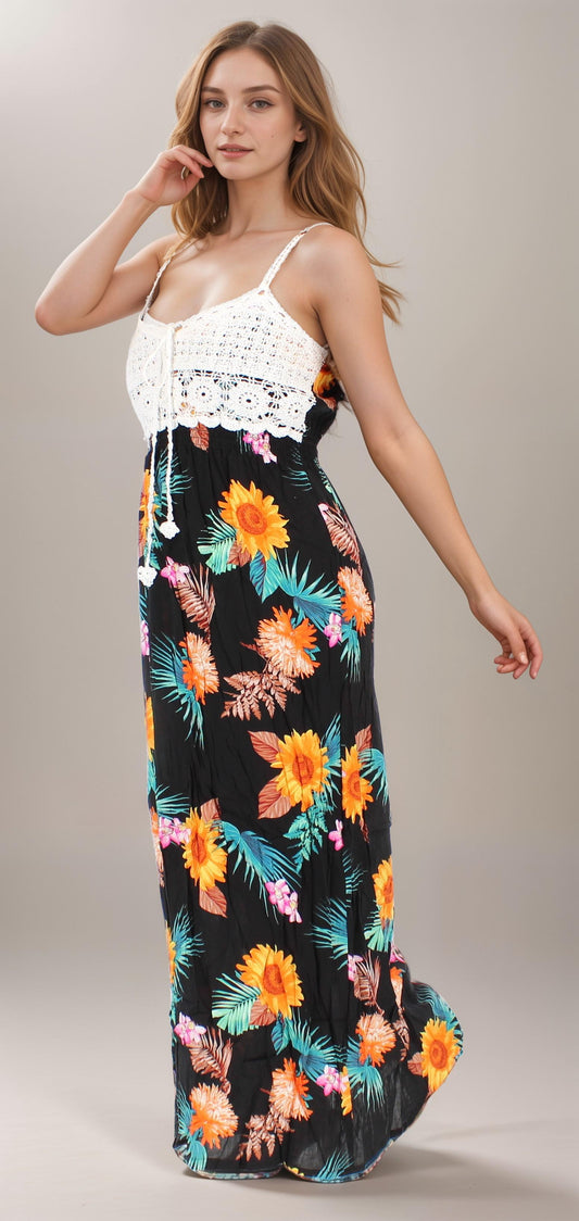 Crochet Lace Maxi Dress