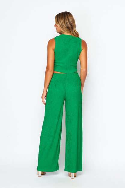 Cute Crop Top and Trousers Summer 2 piece Set