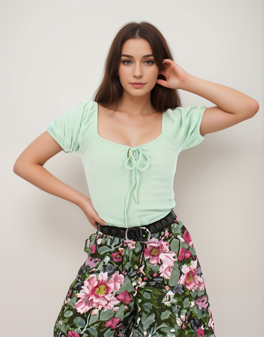 Tie Front Crop Top