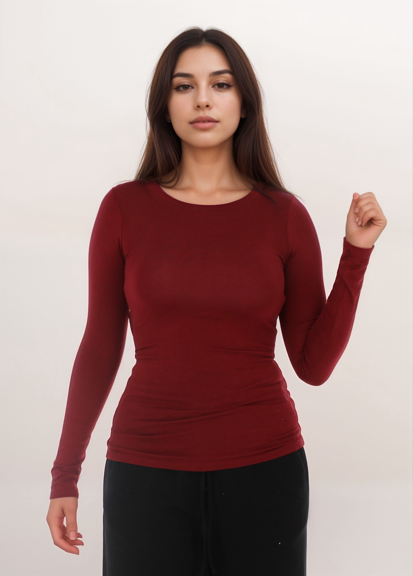 Basic Long Sleeve Fitted Top
