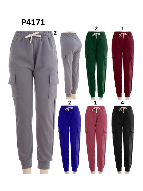 Fleece Drawstring Cargo Joggers
