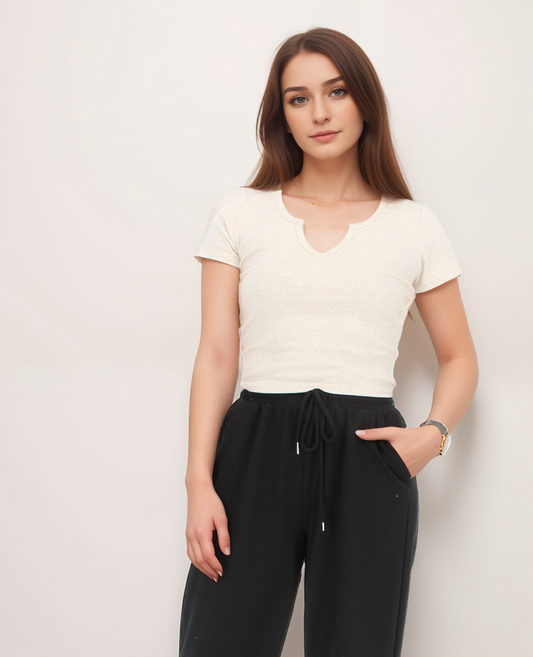 Ribbed Knit Tee