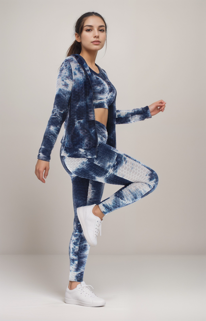Tie-dye 3 Piece Yoga Set