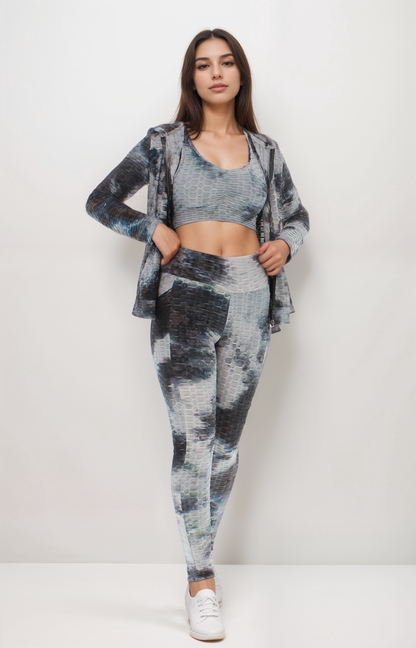 Tie-dye 3 Piece Yoga Set