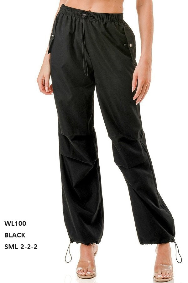 Baggy Parachute Cargo Pants with Pockets