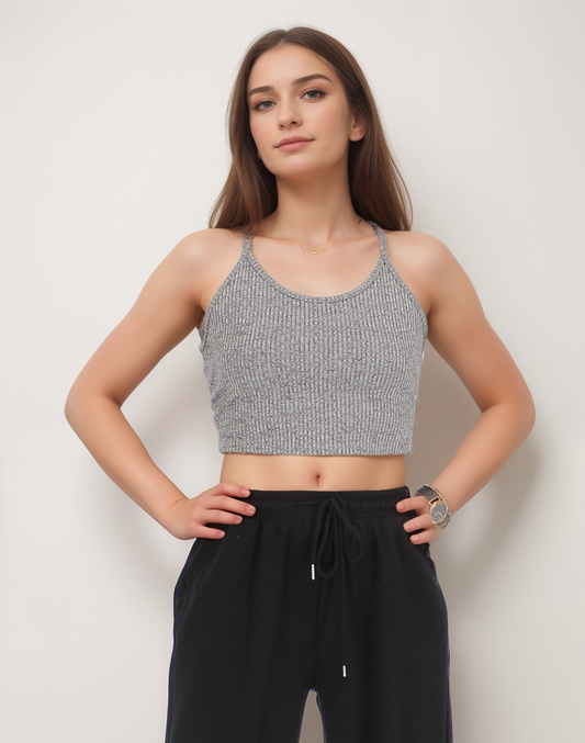 Ribbed Tie Back Tank Top
